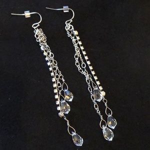 Nadri stunning lightweight crystal drops from crystal tennis chain and 2 chains